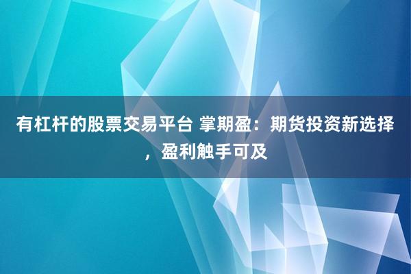 有杠杆的股票交易平台 掌期盈：期货投资新选择，盈利触手可及