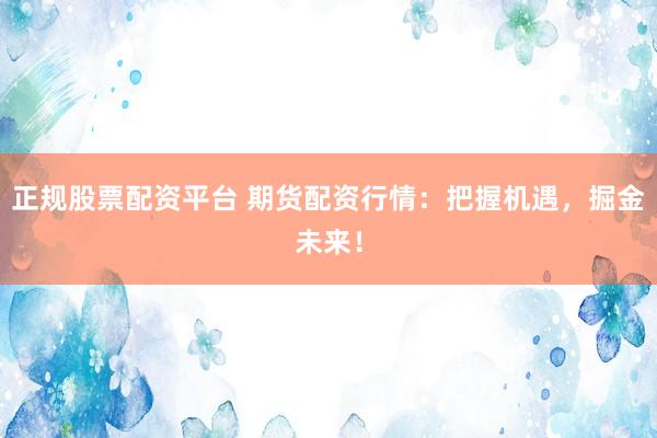 正规股票配资平台 期货配资行情：把握机遇，掘金未来！